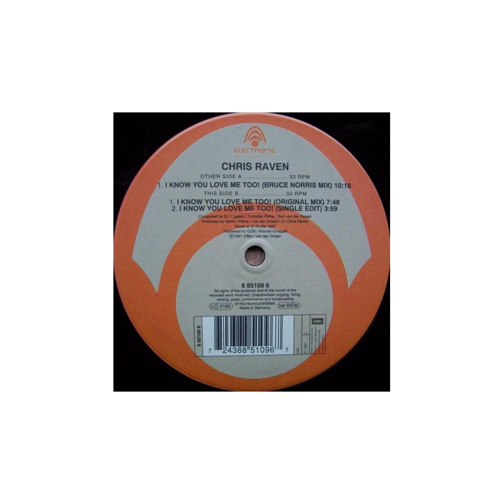 Chris Raven - I Know You Love Me Too (ELECTRONIC RECORDS)
