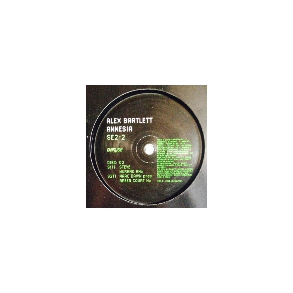 Alex Bartlett ‎– Amnesia 