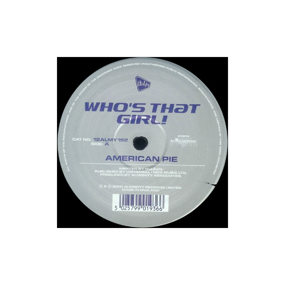 Who's That Girl! ‎– American Pie / Like A Prayer
