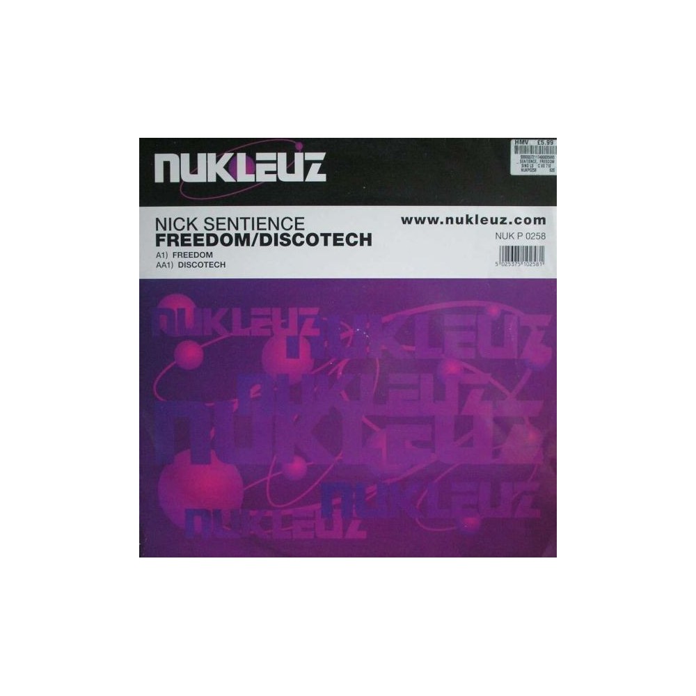 Nick Sentience ‎– Freedom / Discotech