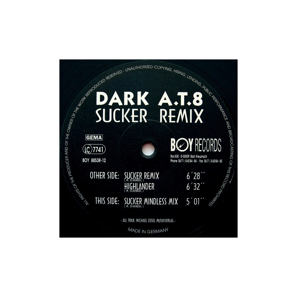 Dark A.T.8 ‎– Sucker (Remix.BOY RECORDS)) 