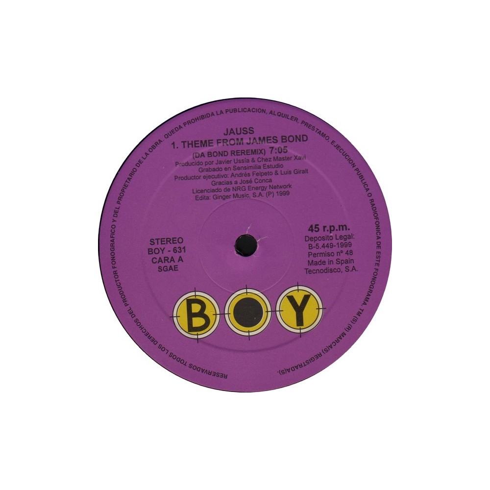 Jauss - Theme From James Bond / That's The Way(DISCAZO CHOCOLATERO DEL  99 BY JOSE CONCA¡¡)
