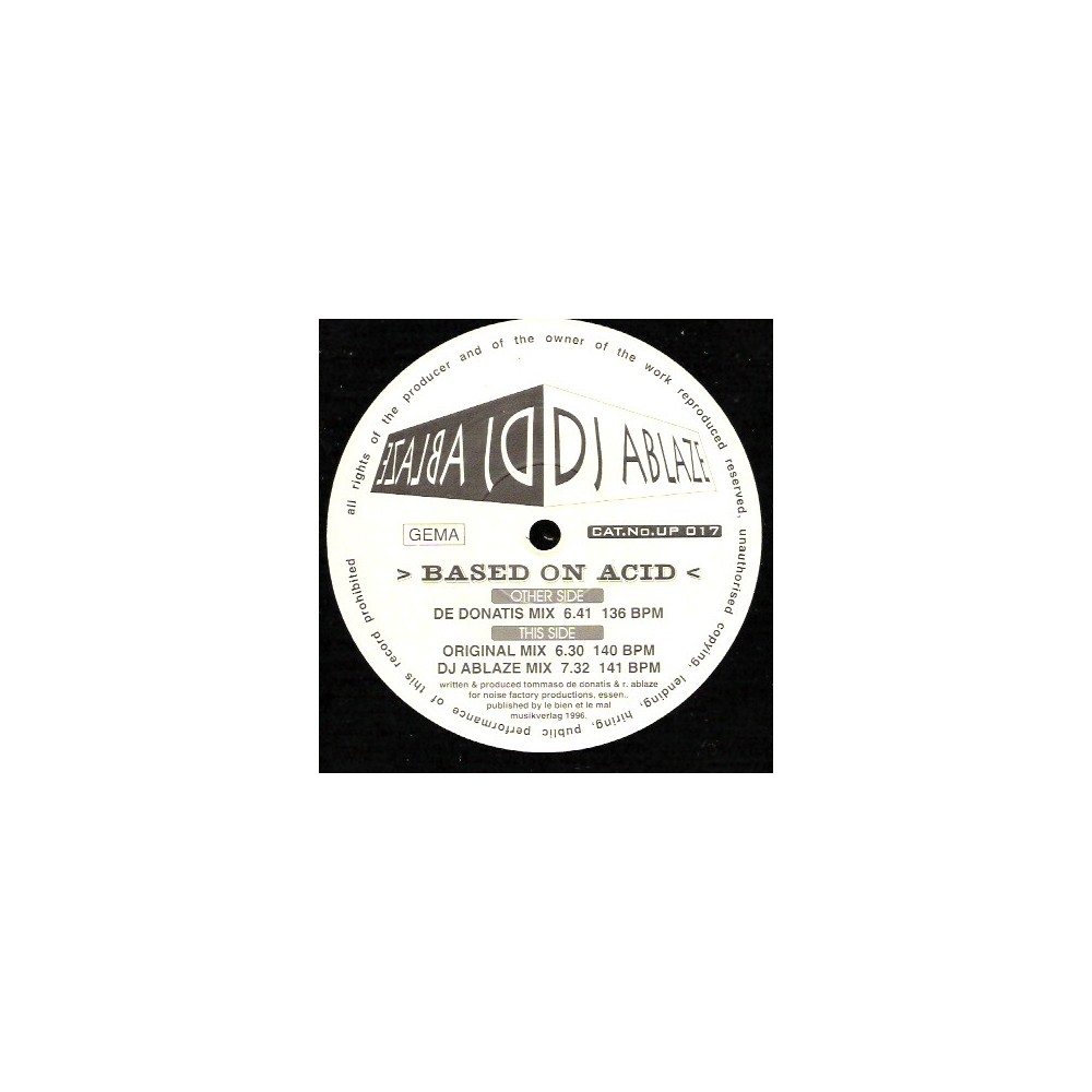 DJ Ablaze ‎– Based On Acid 