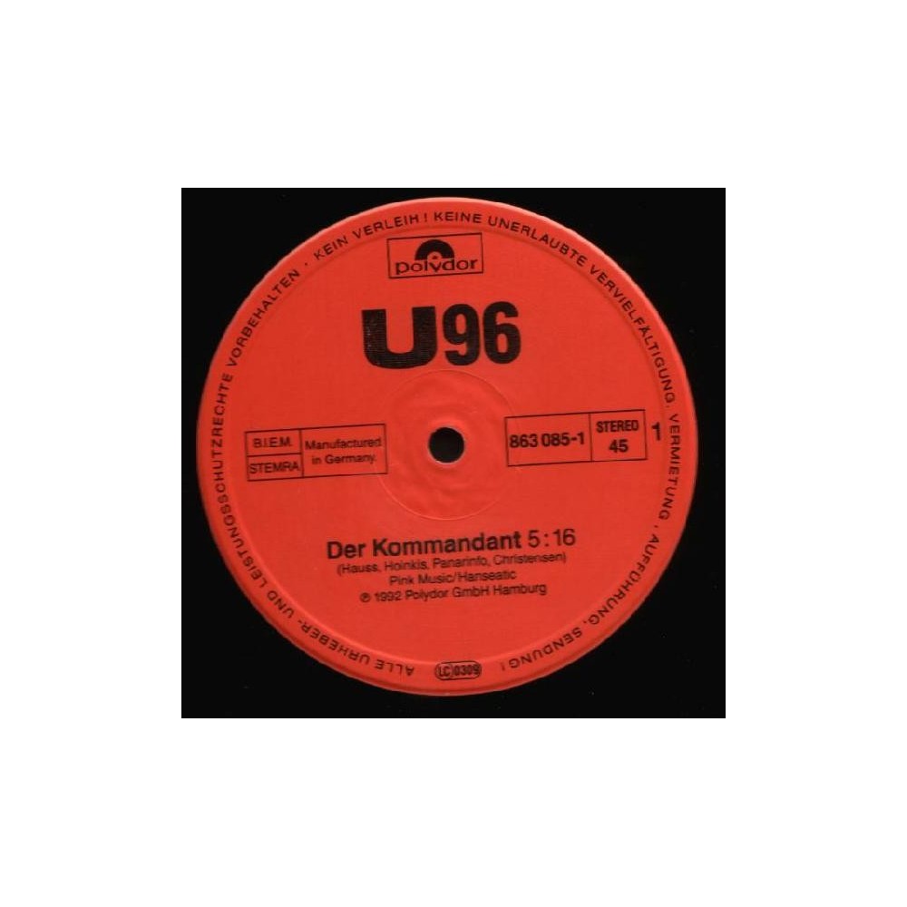U 96 - Der Kommandant / Come 2Gether(TEMAZO REMEMBER  92)