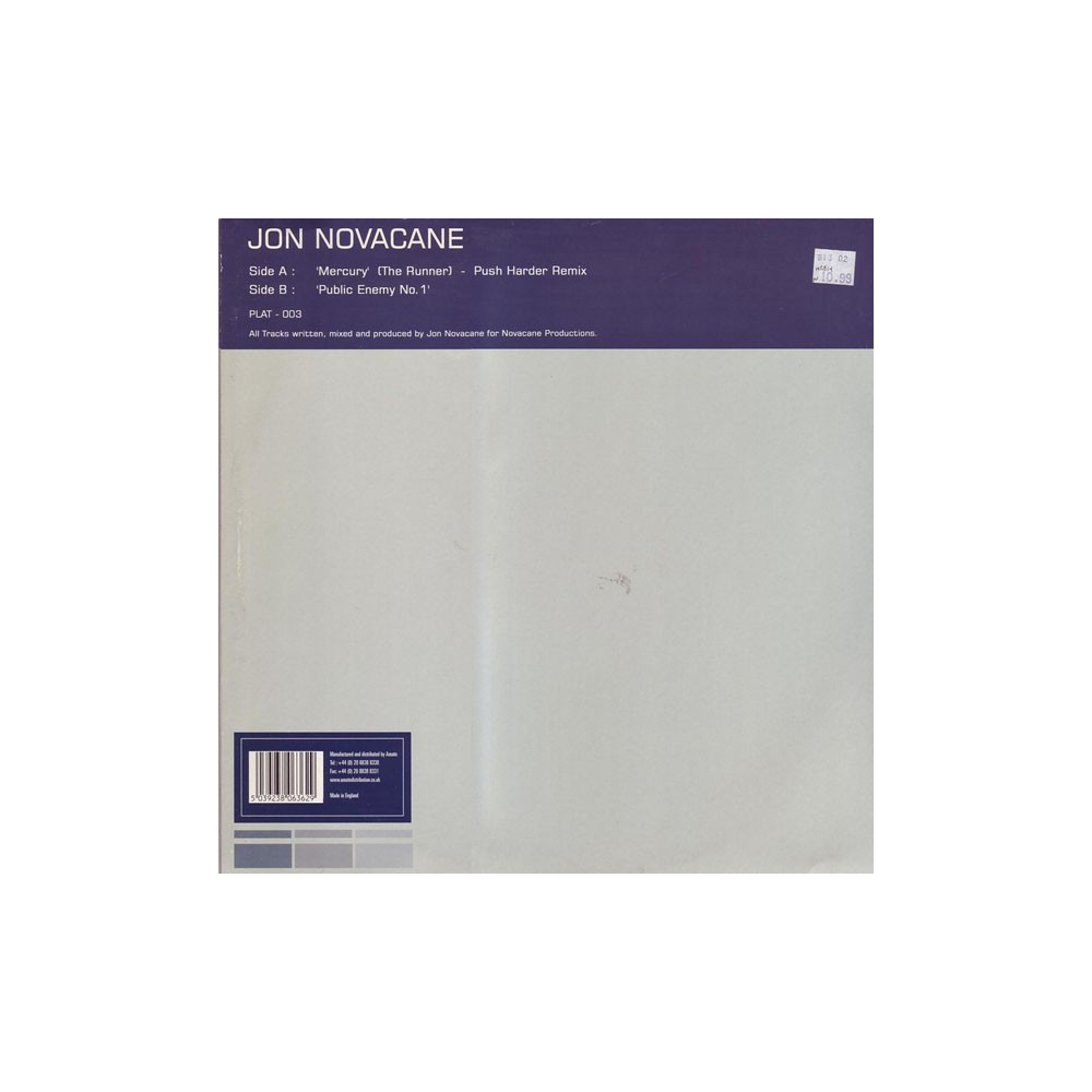 Jon Novacane - Mercury (The Runner) / Public Enemy No.1