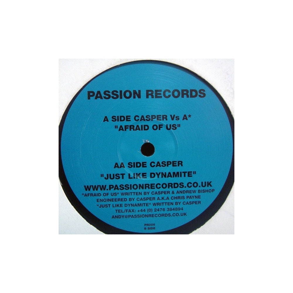 Casper  vs. A / Casper  ‎– Afraid Of Us / Just Like Dynamite