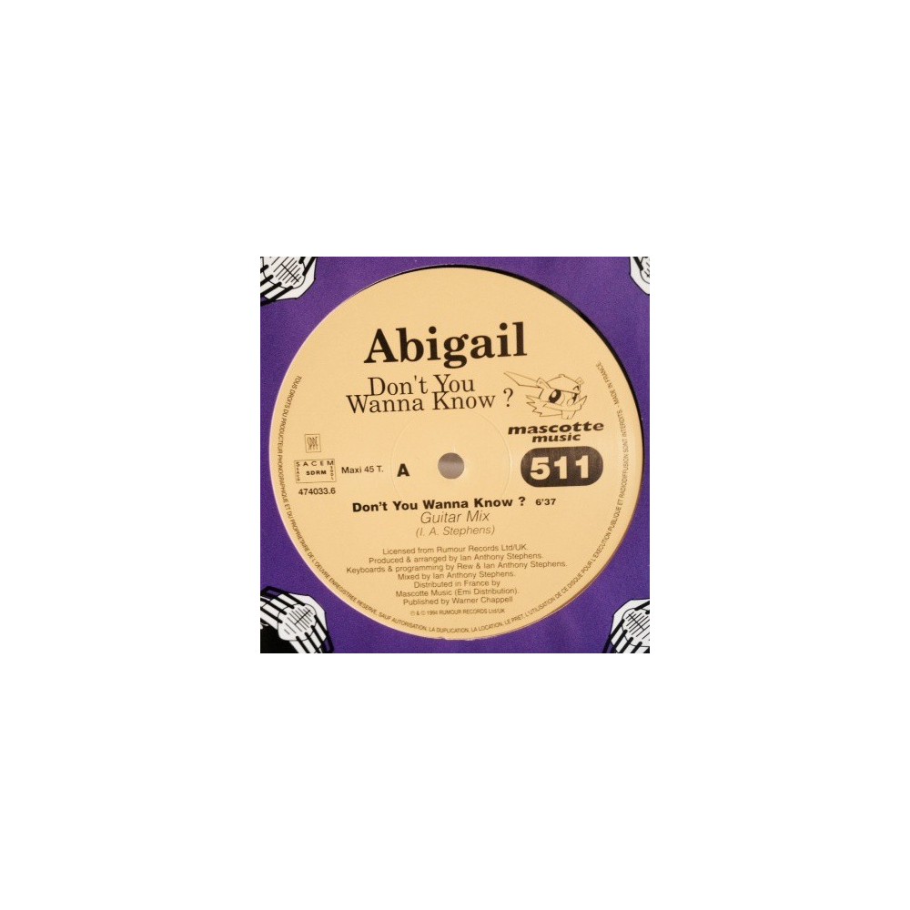 Abigail - Don't You Wanna Know (EDICIÓN  FRANCESA)