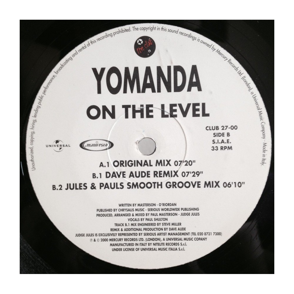 Yomanda ‎– On The Level 