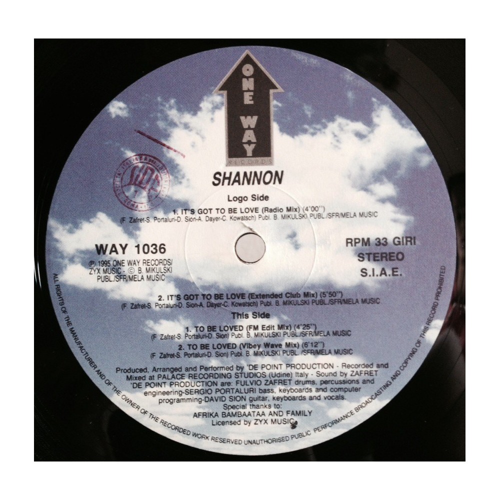 Shannon ‎– It's Got To Be Love