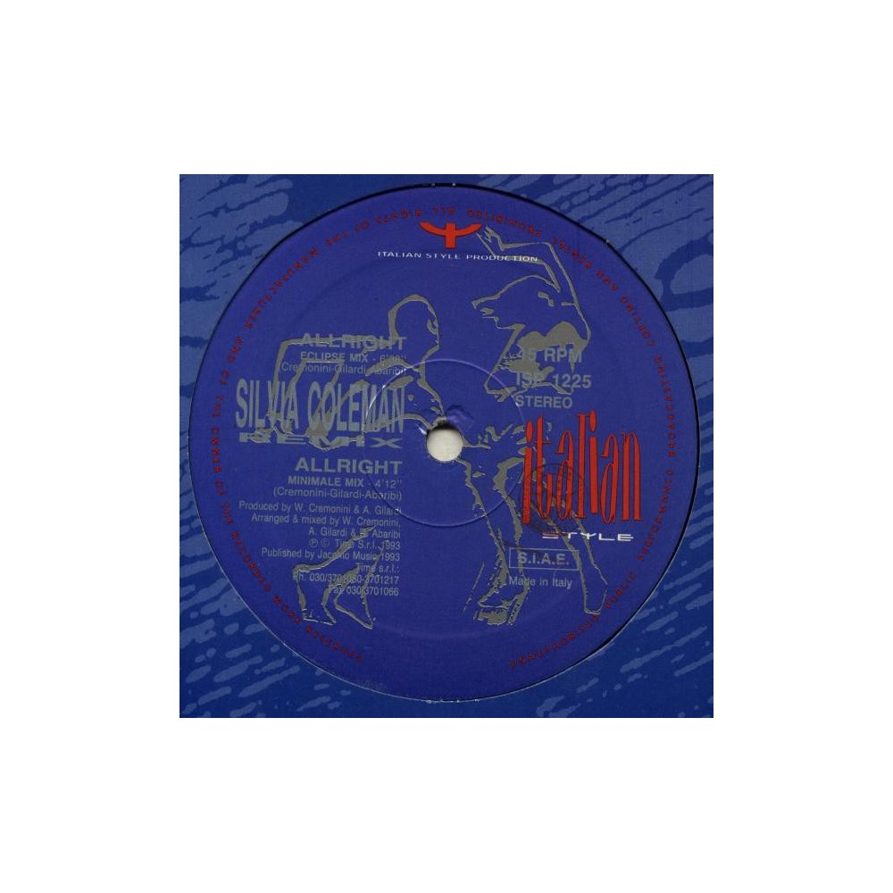Silvia Coleman ‎– Allright (Remix) 