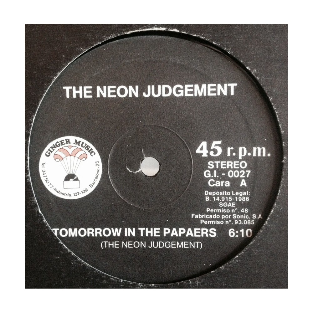 The Neon Judgement ‎– Tomorrow In The Papers