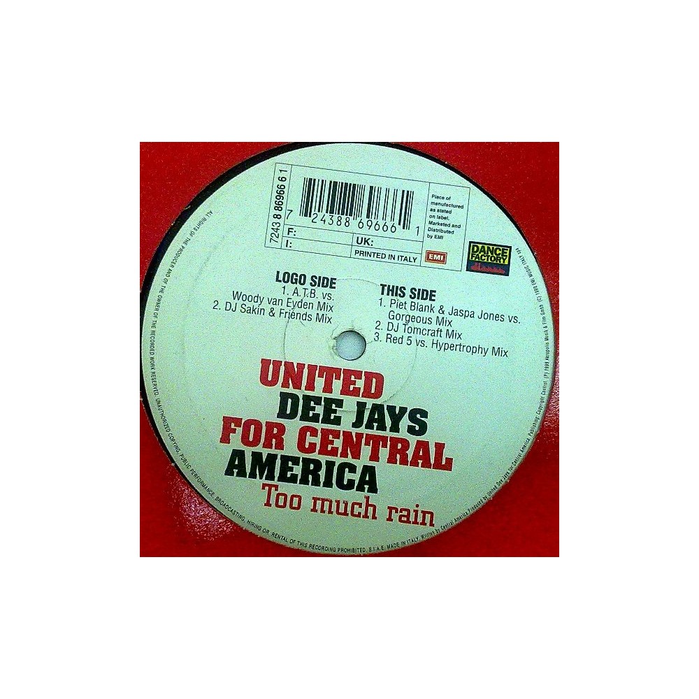 United Deejays For Central America - Too Much Rain