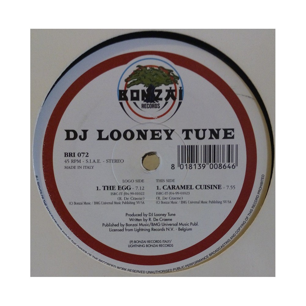 DJ Looney Tune ‎– The Egg / Caramel Cuisine (BONZAI ITALIA)
