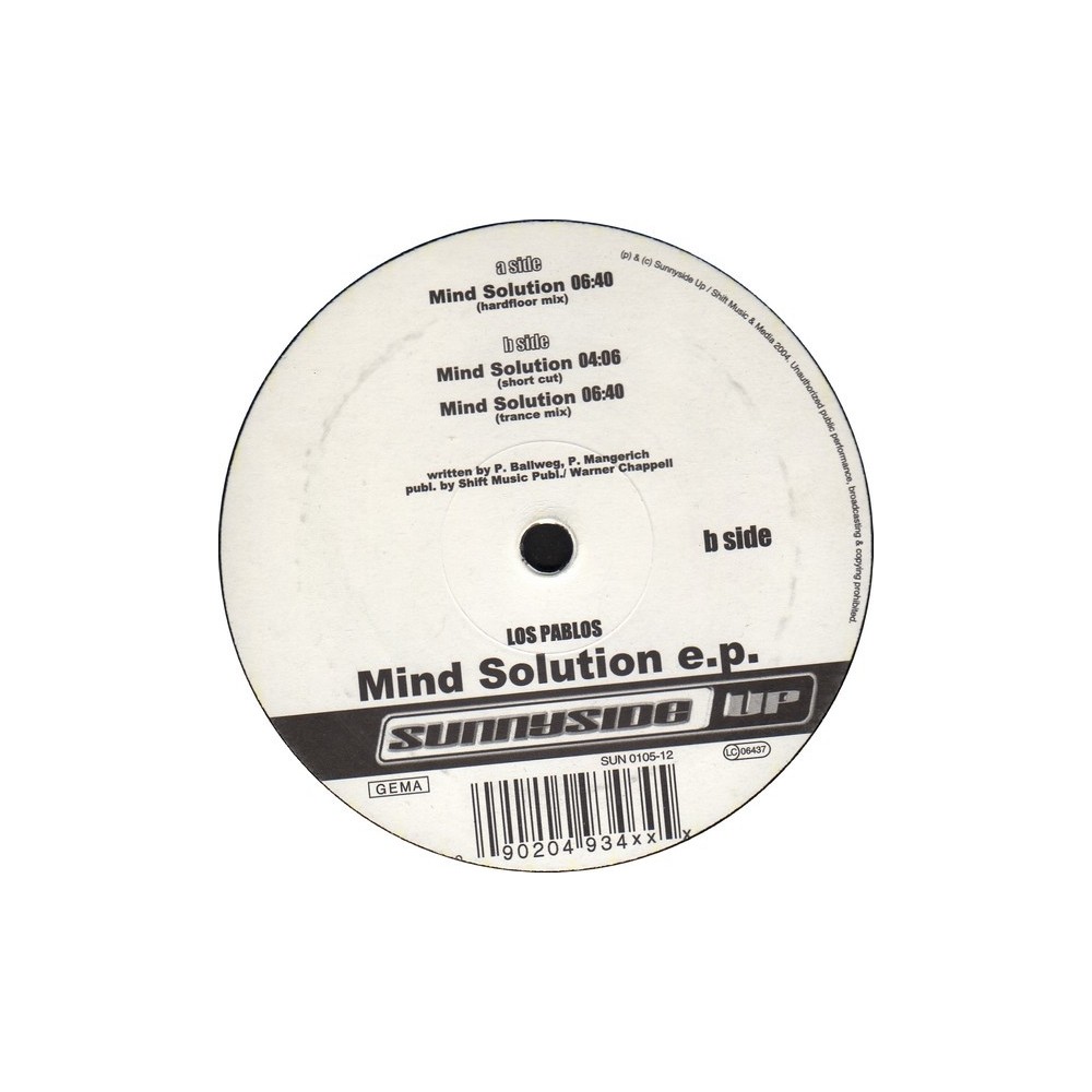 Los Pablos – Mind Solution EP(TEMAZO MAKINA DEL 95¡¡ COPIAS NUEVAS)