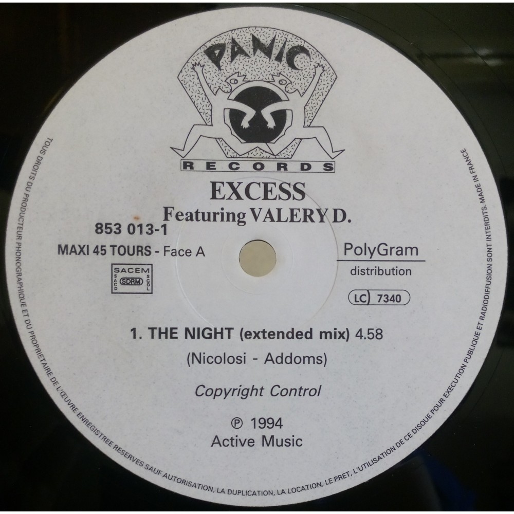 Excess ‎– The Night (PANIC RECORDS)