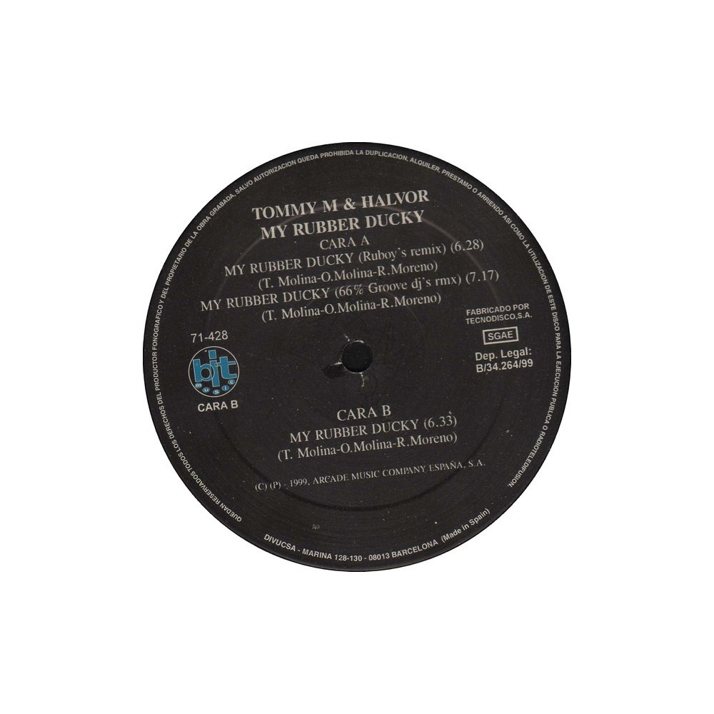 Tommy M & Halvor ‎– My Rubber Ducky 