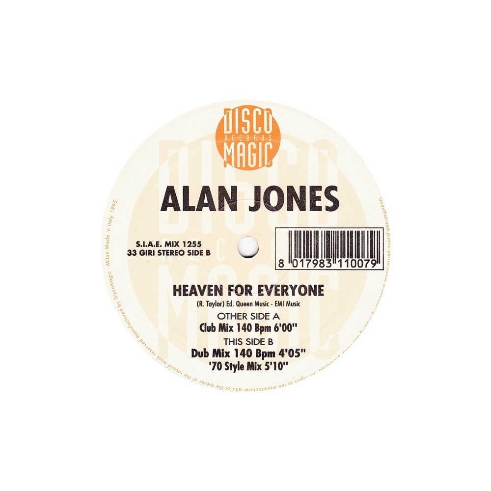 Alan Jones ‎– Heaven For Everyone 
