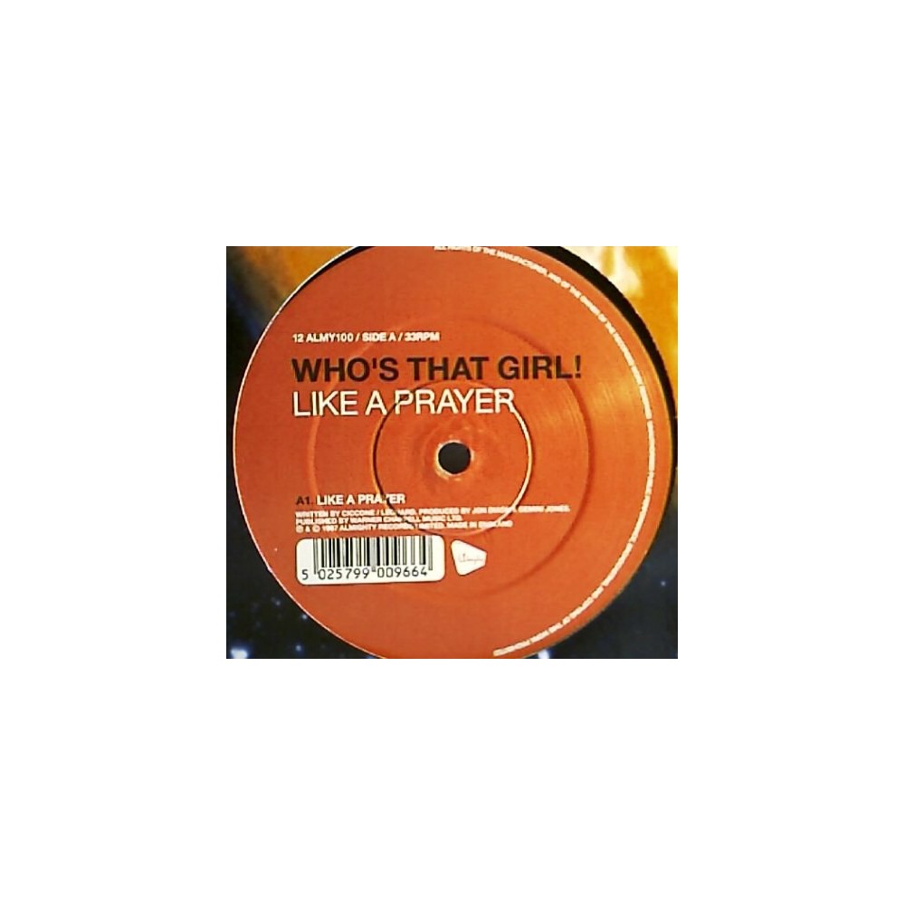 Who's That Girl! ‎– Like A Prayer / Don't Cry For Me Argentina