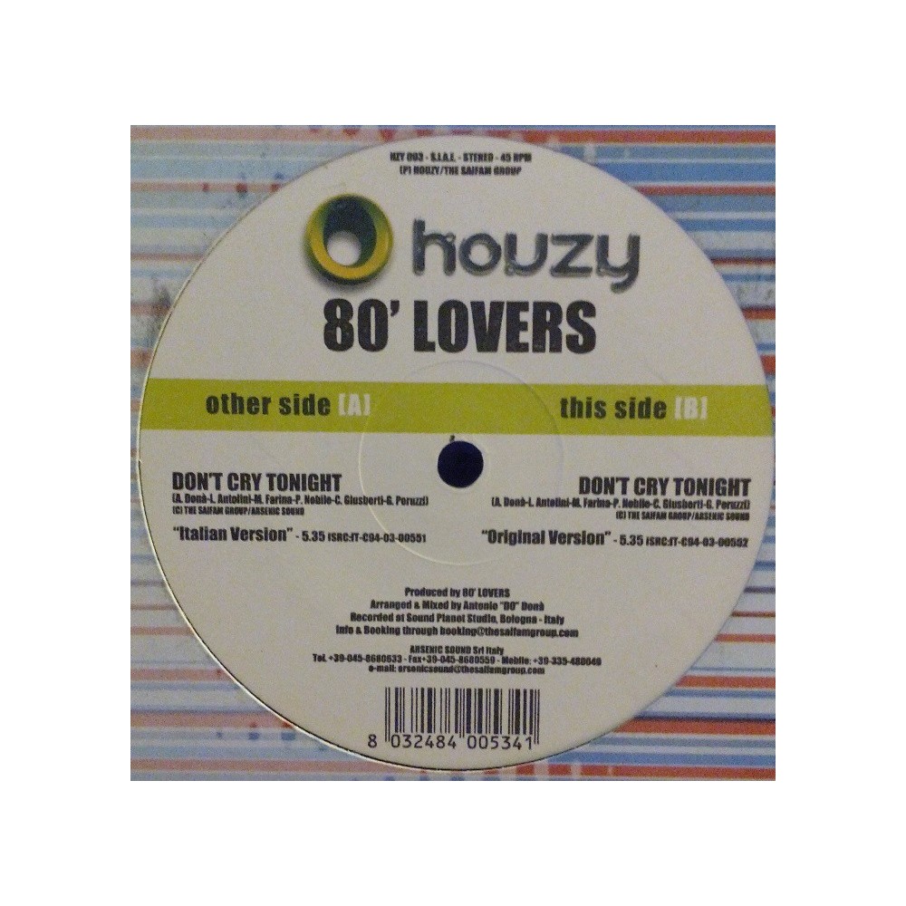 80' Lovers ‎– Don't Cry Tonight 