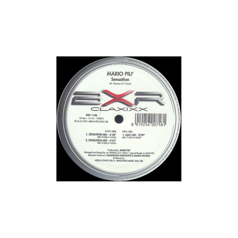 Mario Più ‎– Sensation
