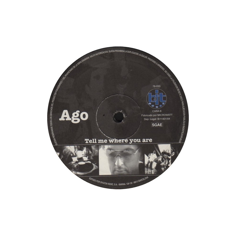 Ago - Tell Me Where You Are(2 MANO,CANTADITO MUY BUENO¡¡)