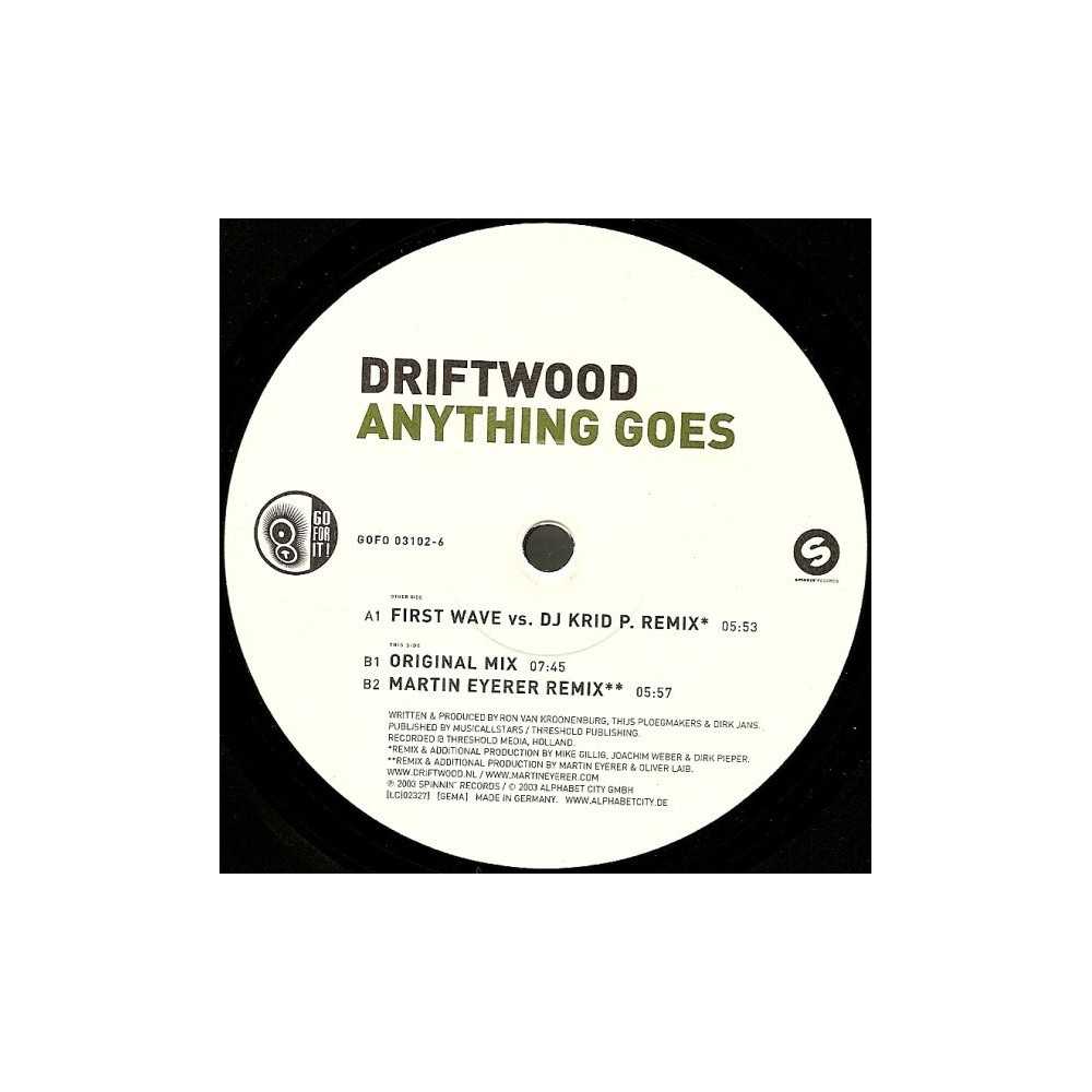  Driftwood ‎– Anything Goes 