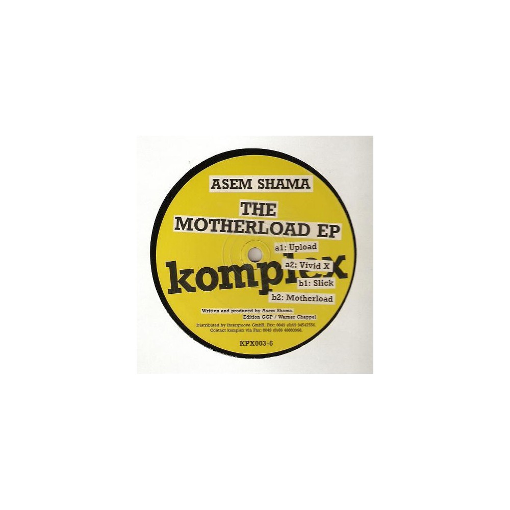Asem Shama ‎– The Motherload EP 