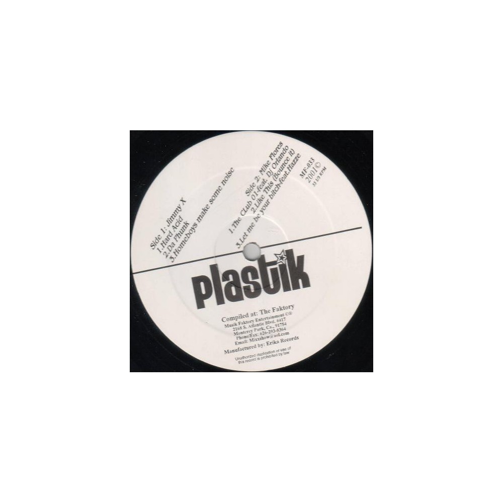 Jimmy X & Mike Flores ‎– Plastik 