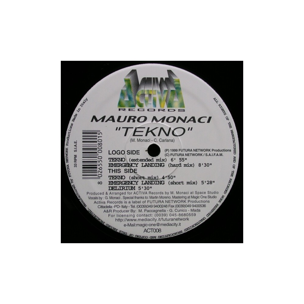 Mauro Monaci ‎– Tekno 