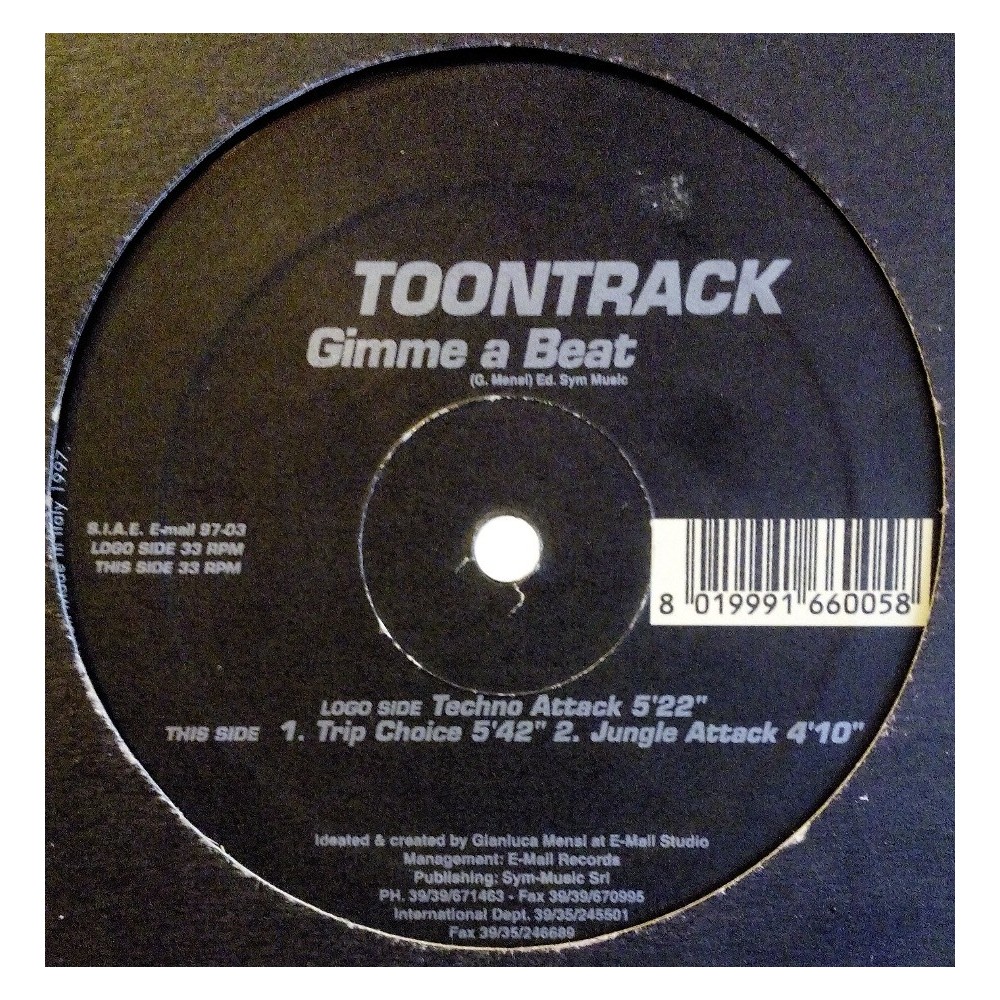 Toontrack ‎– Gimme A Beat 