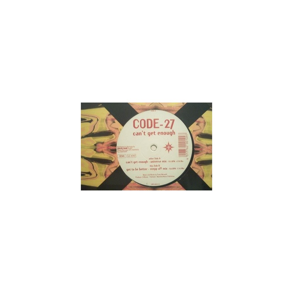 Code-27 ‎– Can't Get Enough 