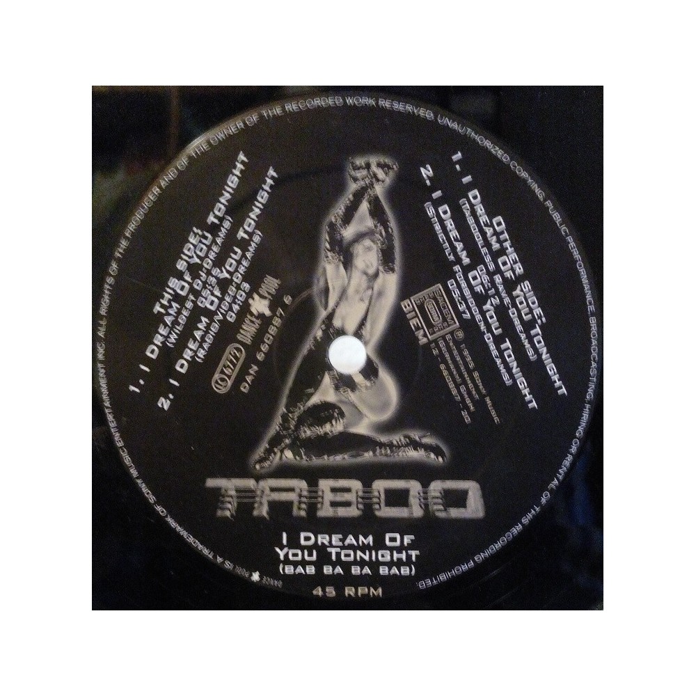 Taboo ‎– I Dream Of You Tonight (Bab Ba Ba Bab) 