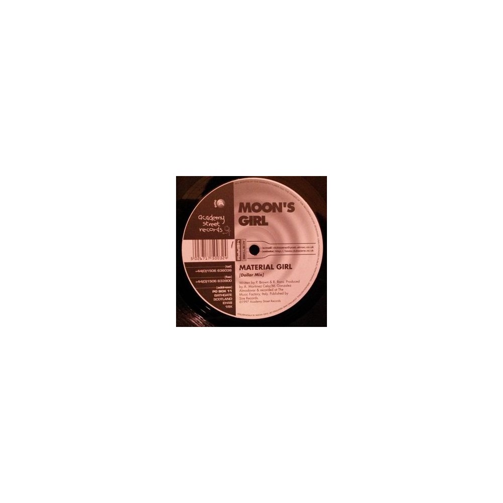 Moon's Girl ‎– Material Girl (ACADEMY STREET RECORDS!)