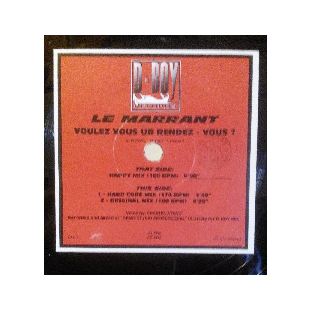 Le Marrant ‎– Voulez-Vous Un Rendez-Vous (D-BOY RECORDS)