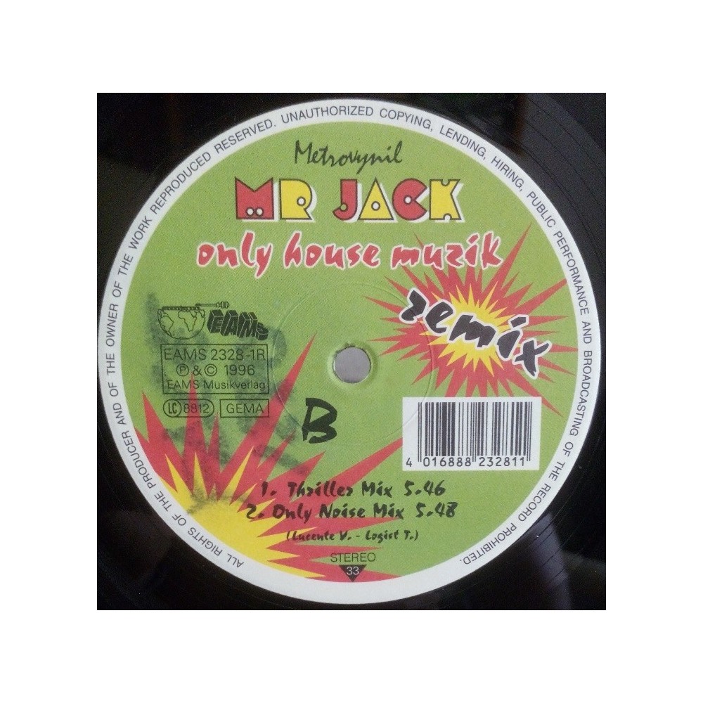 Mr. Jack ‎– Only House Muzik (Remixes Germany) 