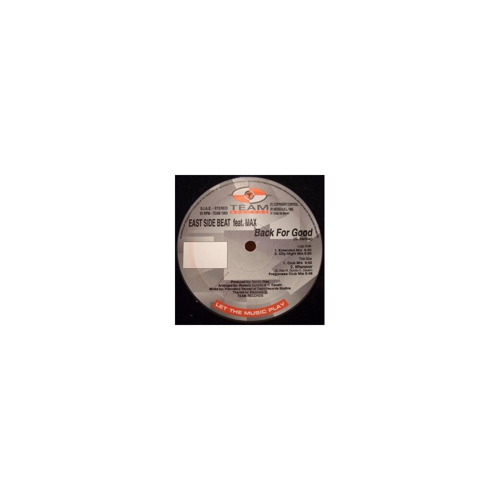 East Side Beat ‎– Back For Good 