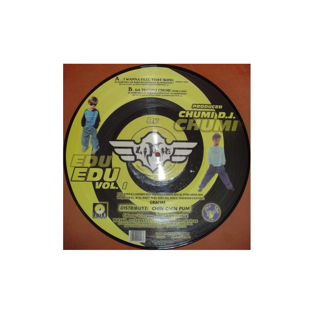 Edu - Vol. 1(TEMAZO BY CHUMI DJ¡¡ PICTURE DISC ORIGINAL NUEVO¡¡)
