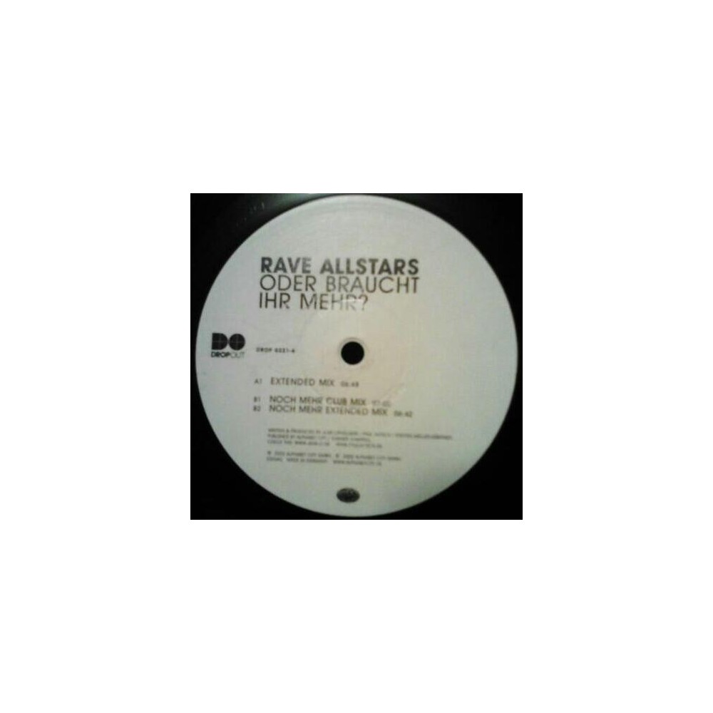 Rave Allstars  - Oder Braucht Ihr Mehr (IMPORT)
