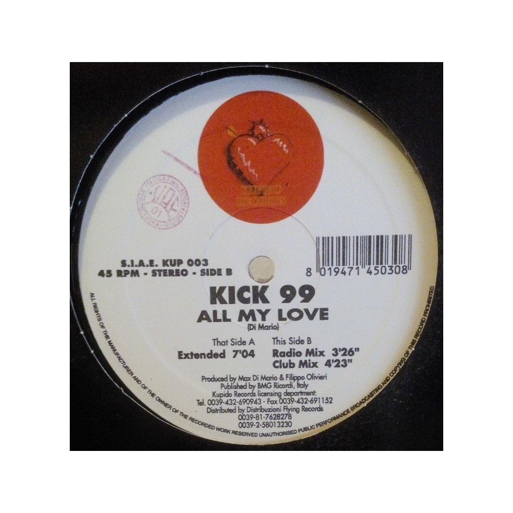 Kick 99 – All My Love (JOYA ITALO)