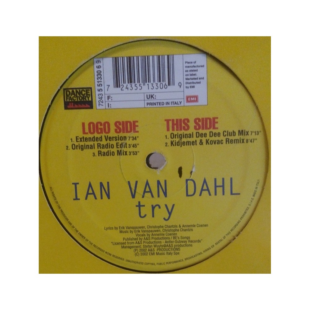 Ian Van Dahl ‎– Try (DANCE FACTORY)
