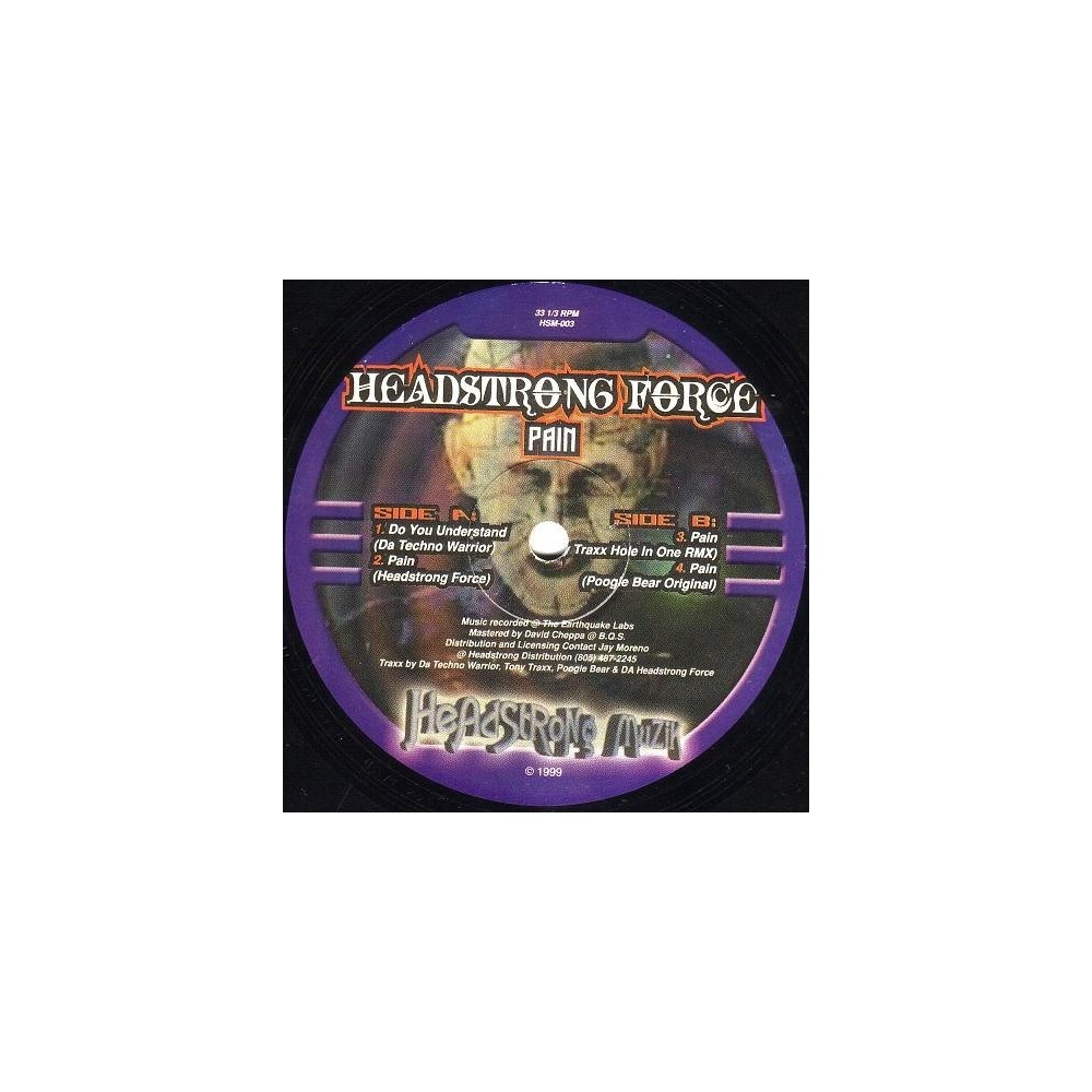 Headstrong Force ‎– Pain (BOMBAZO!)