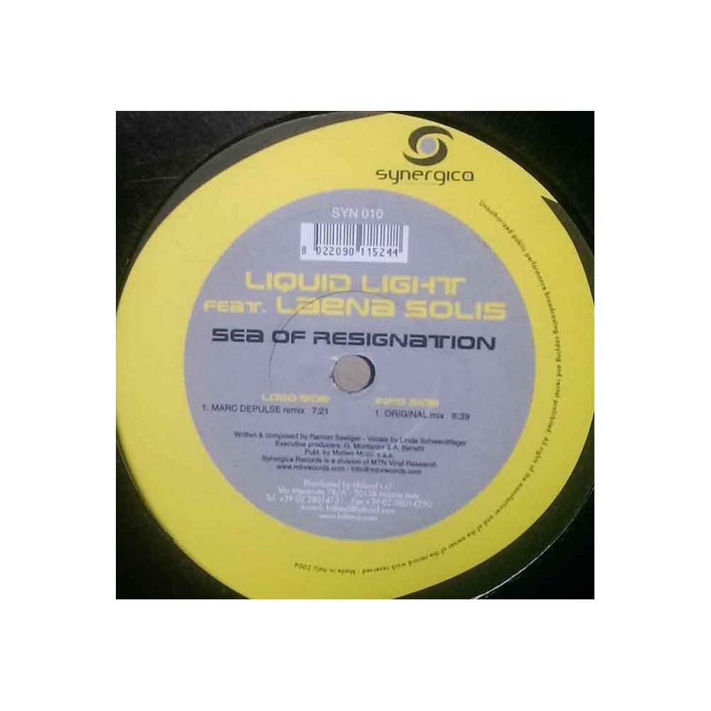 Liquid Light Feat. Laena Solis ‎– Sea Of Resignation 