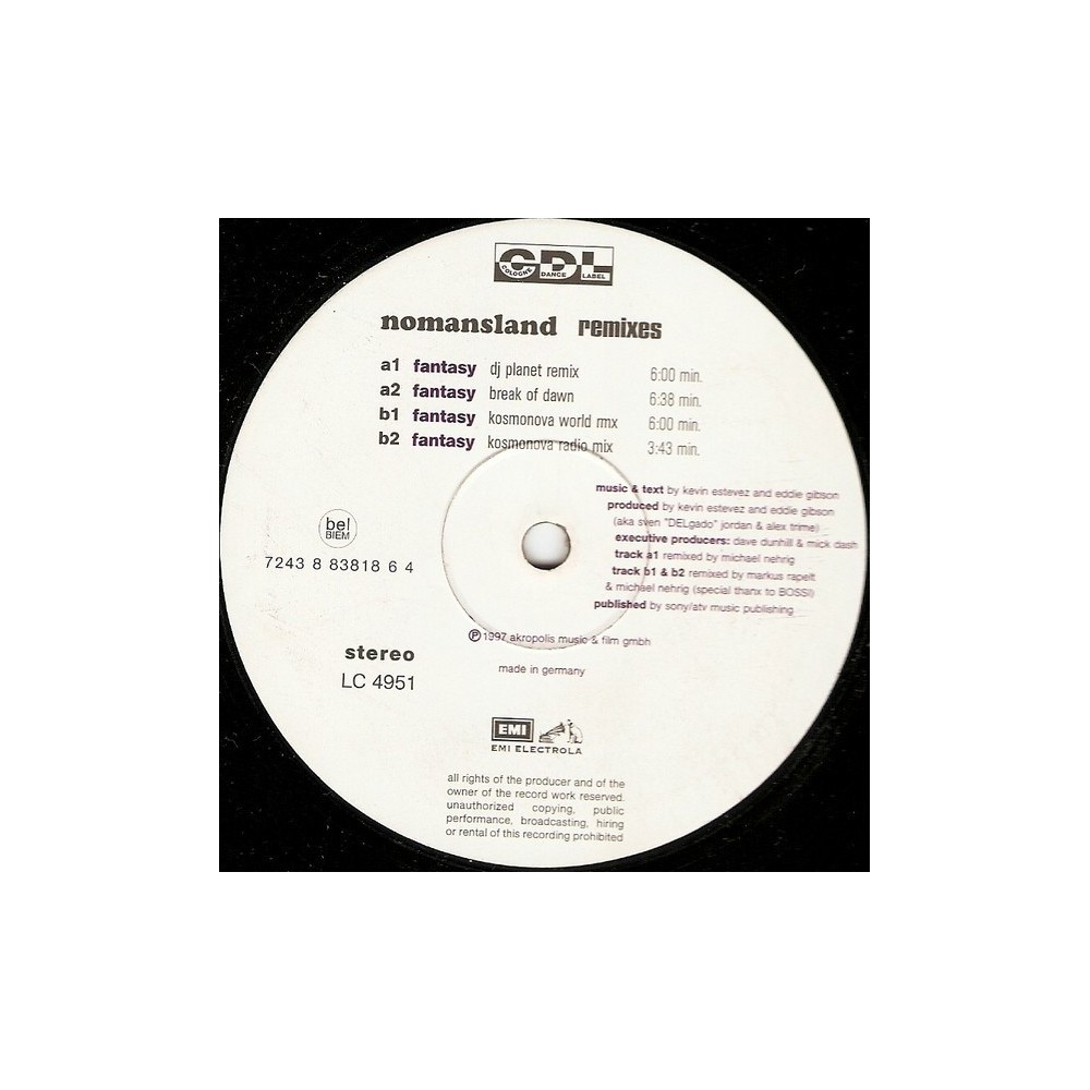  Nomansland ‎– Fantasy (Remixes) 