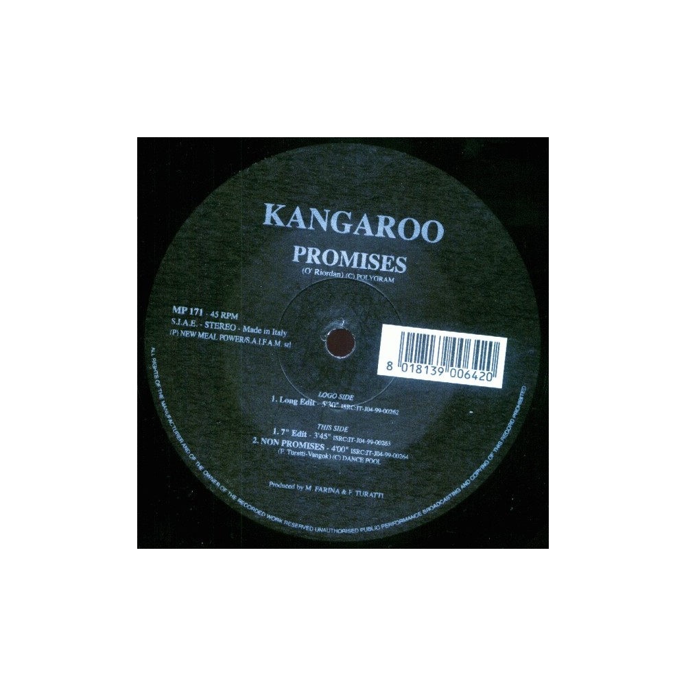 Kangaroo - Promises(DISCO ORIGINAL IMPORTACIÓN,NUEVO¡¡)