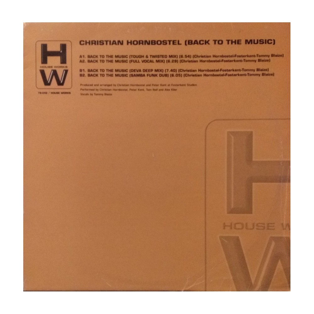Christian Hornbostel ‎– Back To The Music 