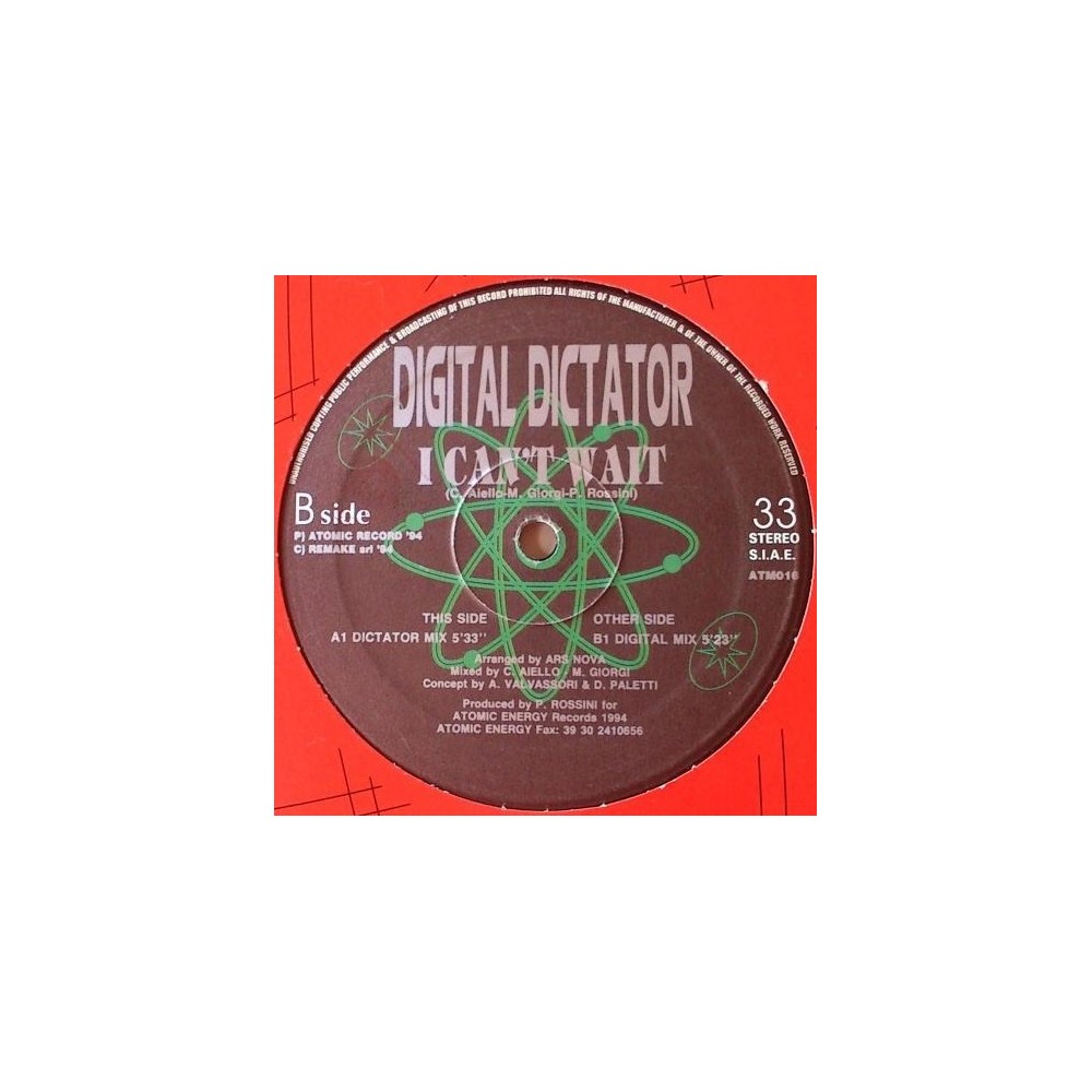 Digital Dictator ‎– I Can't Wait 