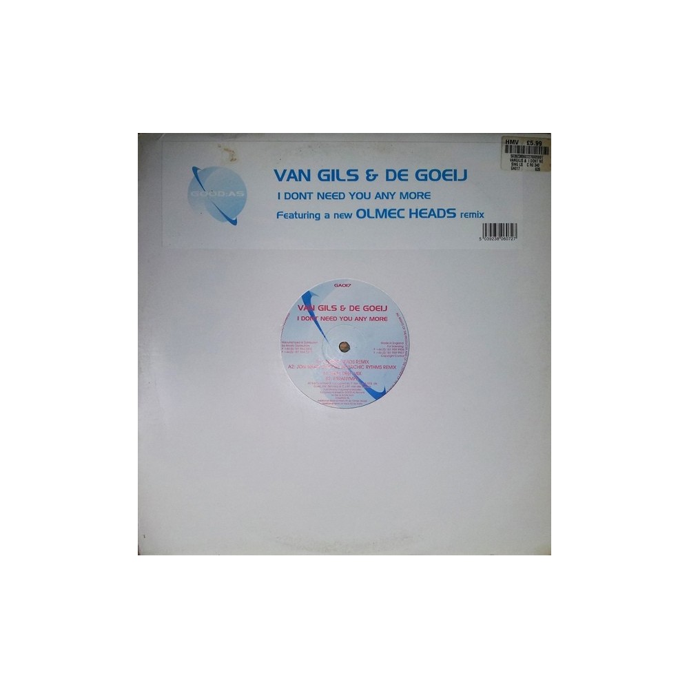 Van Gils & Benno De Goeij – I Don't Need You Anymore (EDICIÓN INGLESA)