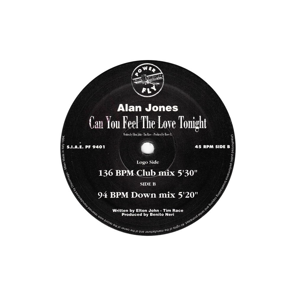 Alan Jones ‎– Can You Feel The Love Tonight 