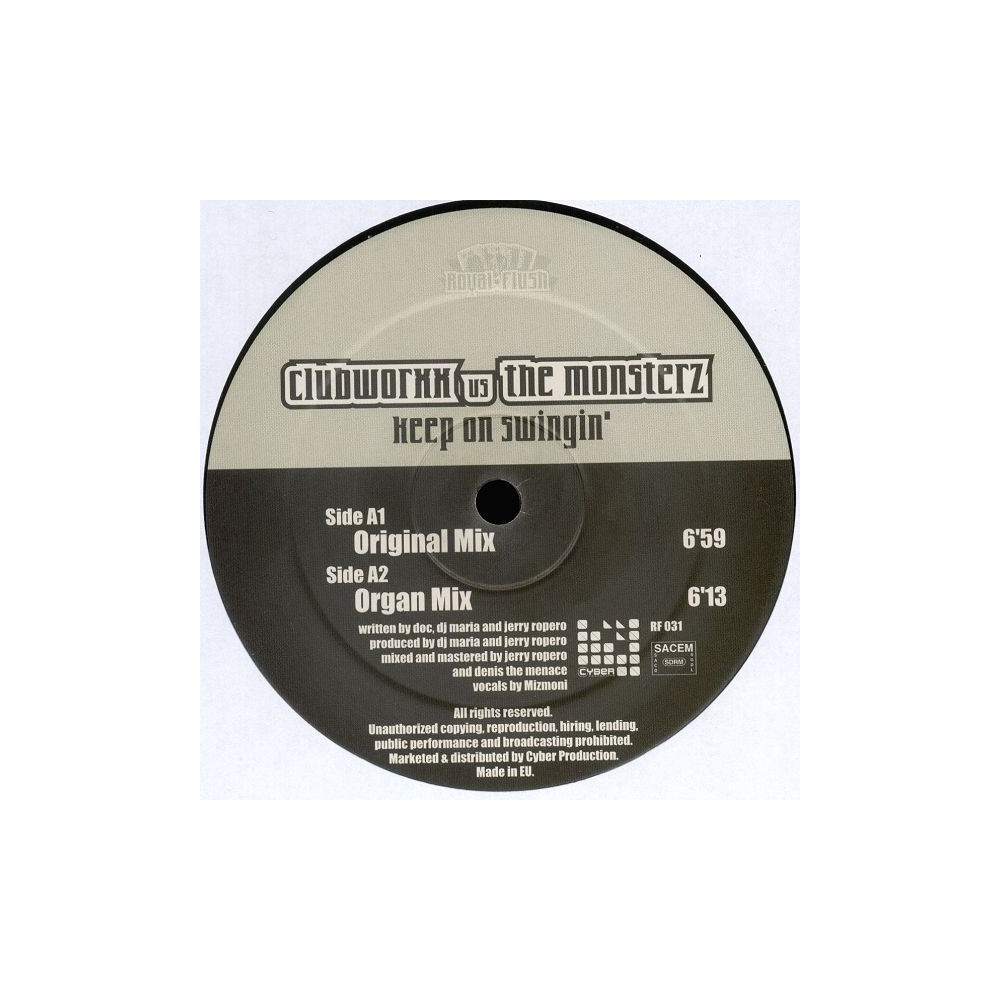 Clubworxx vs. The Monsterz ‎– Keep On Swingin