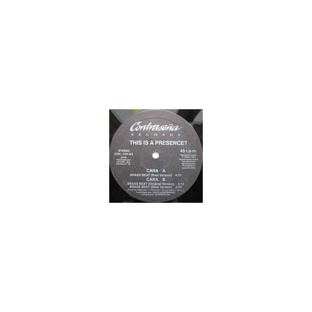 This Is A Presence? ‎– Brass Beat 